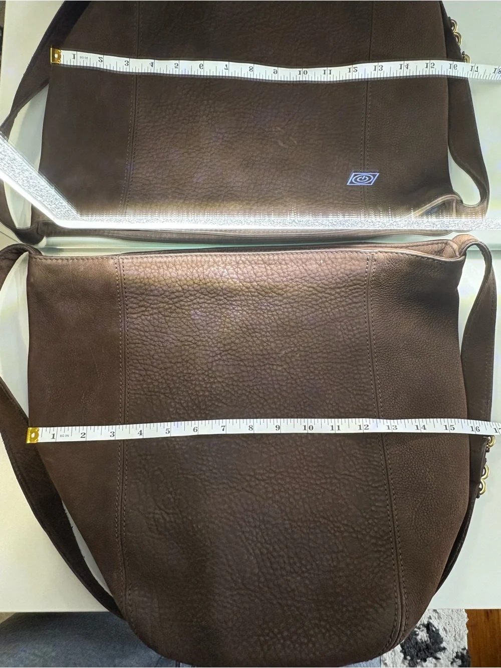 Coach Dark Brown Pebbled Leather Hobo Bag